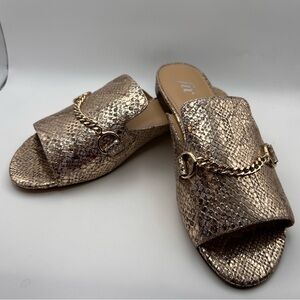 Chic Gold Chain Mules